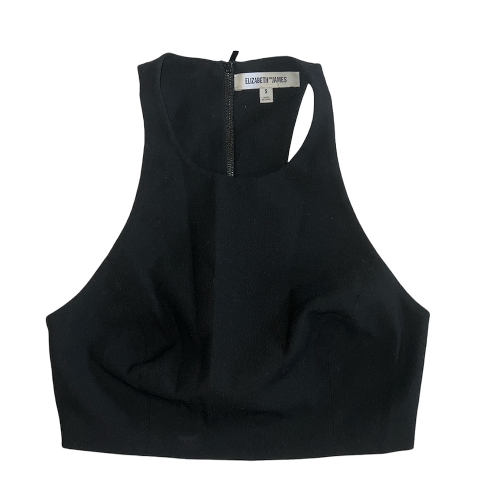 Elizabeth & James Black Crop Top Size Small